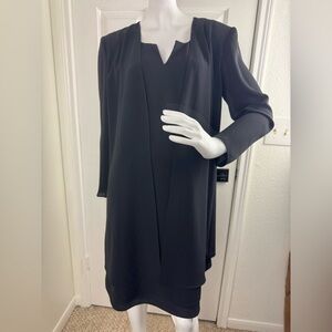 Patra Black Layered Classy Evening Dress 8 Patra Stenay Vintage. #370